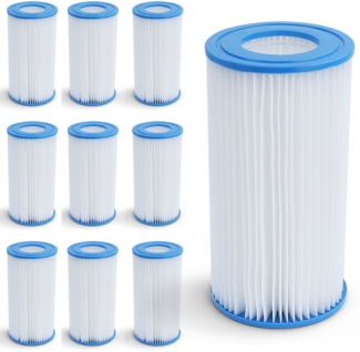 10x Pool Filterkartusche Ersatzfilter Filterpatrone 20cm für Bestway Intex