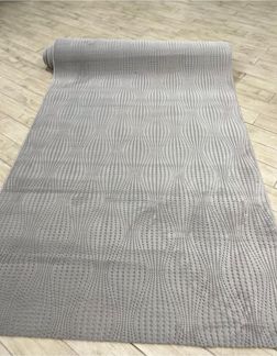 Rutschfester Grauer Läufer Teppich 150 x 180 cm Polyester Grau 88687087 [en. casa]