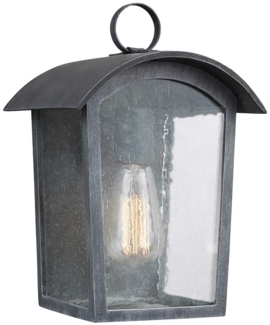 Außenleuchte, Wandlampe, Laterne, Schwarz, H 29,7 cm