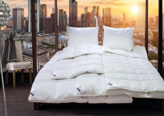 billerbeck Gänsedaunenbettdecke Geneva 90, Bettdecke für Sommer und Winter, Decke, Füllung: 90% Gänsedaunen, 10% Gänsefeder, Bezug: 100% Baumwolle, Die extra warme Gänsedaunendecke