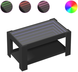 vidaXL LED-Couchtisch Schwarz 93x53x45 cm Holzwerkstoff 847554