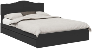 vidaXL Aufbewahrungsbett Schwarz 150 x 200 cm Holzwerkstoff 3413083