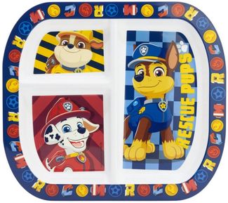 Storline Frühstücksteller Paw Patrol rechteckig mit 3 Fächern, Mikrowellengeeignet