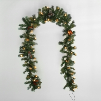 LED Tannengirlande Winterwald Dekoration Beleuchtung Lampe Leuchte Tischdeko