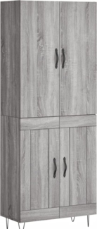 vidaXL Highboard Grau Sonoma 69,5x34x180 cm Holzwerkstoff 3198079