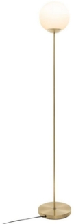 Stehlampe mit rundem Lampenschirm, Metall, gold, 134 cm - Atmosphera