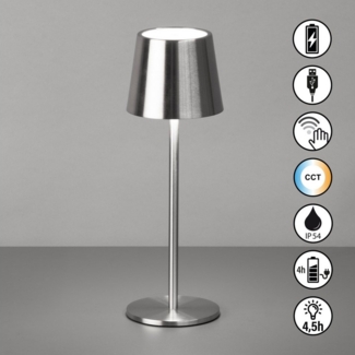 easy! BY FHL Außen-Tischleuchte Roxi, Dimmfunktion, Farbsteuerung, USB-Ladefunktion, LED fest integriert, Warmweiß, lange Leuchtdauer