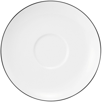 Milchkaffeeuntertasse 16 cm Lido Black Line Seltmann Weiden Milchkaffeetasse - MikrowelleBackofen geeignet, Spülmaschinenfest