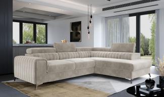 Möbel für Dich Ecksofa Modernes Ecksofa Laurence mit Schlaffunktion und Bettkasten