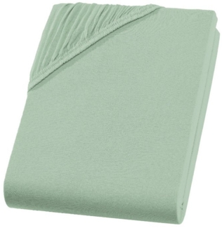 yadetextil Spannbettlaken 140x200 cm - 160x200 cm Jersey Spannbetttuch 100% Baumwolle Bettlaken, Jersey, Gummizug: Rundumgummi, Spannbettlaken 140x200-160x200 cm bis 25 cm Höhe, Eukalyptus