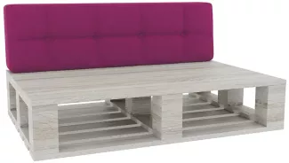 Gutekissen® Palettenkissen Gesteppte Kissen mit Knöpfen, Palettenauflagen Sitzkissen Rückenlehne Gesteppt PFG (Rückenlehne 120x60, Pink)