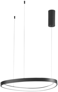ECO Light 9250-S65 NERO LED Pendelleuchte BEZI schwarz oval 65cm