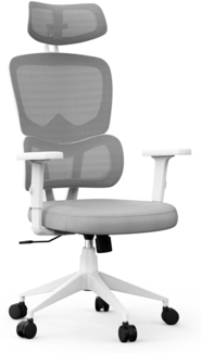 SENSE7 VENO Ergonomischer Bürostuhl – Atmungsaktive Netzlehne, Verstellbare Kopfstütze & Armlehnen, Leise Gummirollen, Modernes Design, Komfort für 190 cm & 120 kg Nutzer