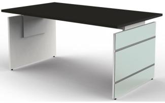 Kerkmann Schreibtisch Lugano Glas BxT 160x80cm anthrazit
