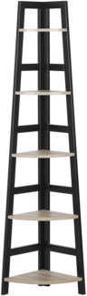 Bücherregal schwarz / heller Holzfarbton BEXLEY