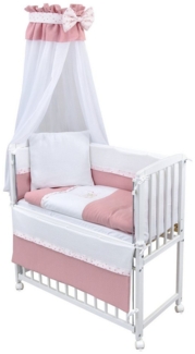 Baby-Delux Beistellbett Babybett verschiedene Designs, Stillbett 90x40 weiß höhenverstellbar, Matratze inkl. komplett Set