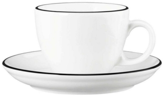 Seltmann Weiden Cappuccinotasse Modern Life Black Line, Porzellan, 2-tlg.
