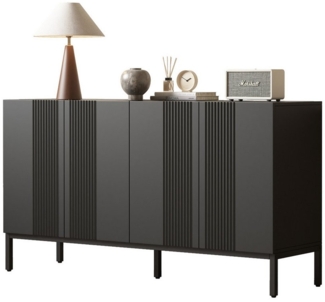 Odikalo Anrichte Buffetschrank Modernes 4-türig grifflose Esszimmer Wohnzimmer Küche
