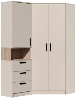 Marmex Möbel Schrank-Set GRANT SET 15 C, (2-St, Eckschrank, Regal mit Schubladen), Türen mit Soft-Close-Funktion, viel Stauraum