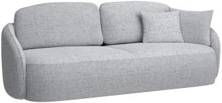 Selsey Savoy - 3-Sitzer Sofa mit Schlaffunktion und Bettkasten, hellgrau