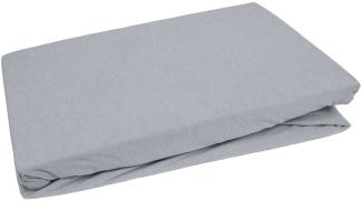 Bettwaesche-mit-Stil Jersey Spannbettlaken grau 90 – 100 x200cm Höhe bis 20cm