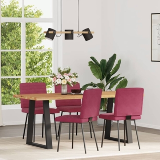 vidaXL Esszimmerstühle 4 Stk. Weinrot Samt 3315261