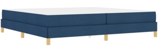 vidaXL Boxspringbett Blau 200 x 200 cm Stoff 3398597