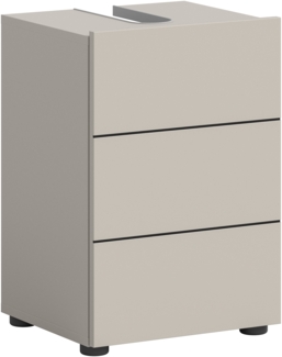 Waschbeckenunterschrank (B/H/T: 38x56x34 cm) in Kaschmir Nachbildung und schwarz