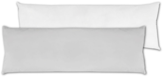 Seitenschläfer Kissenhülle Kissenfüllung Körperkissen, bequem und anschmiegsam in vielen verschiedenen Farben erhältlich (ca. 40x120cm + Kissenfüllung / hellgrau - silbergrau)