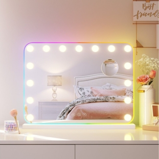 SONNI Schminkspiegel Kosmetikspiegel Hollywood Spiegel, 3 einstellbare Leuchten 58X45.5cm