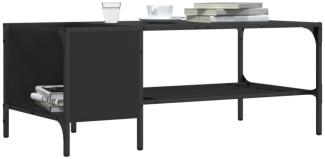 vidaXL Couchtisch mit Regal Schwarz 100x51x40 cm Holzwerkstoff 837732
