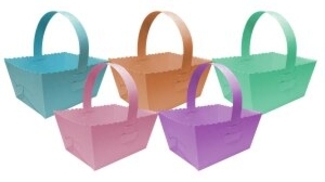 Geschenkkörbchen Pastell, 5 Farben sortiert, 10 Stück