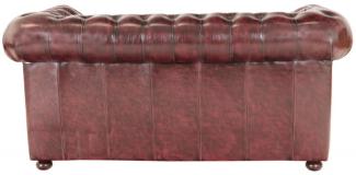 Zweisitzer-Sofa Chesterfield Manchester aus echtem Rindsleder New Red