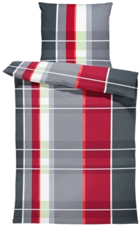 One Home Bettwäsche Bassam, Mikrofaser, 4 teilig, kariert und gestreift, modern Übergröße