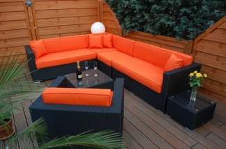 Ragnarök Möbel-Design Gartenlounge-Set Narvik, (Set, Ecklounge, Polyrattan, Alu)