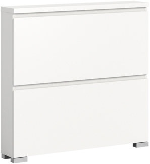 Schuhschrank >Shoelove< in Weiß - 95 x 88 x 18 cm (BxHxT)