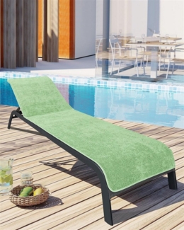 Laynenburg Liegenauflage Frottee Schonbezug aus 100% Baumwolle für Gartenliege, (2 St), Sonnenliege - Liegenbezug mit Umschlag für Standliege in 75x200 cm