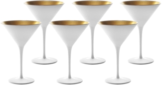 Stölzle Lausitz ELEMENTS Cocktailschale Weiß-Gold 6er Set