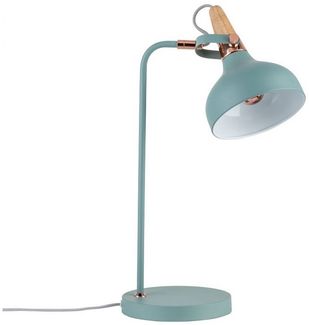 Paulmann No. 79651 Tischleuchte Neordic Juna Softgrün, Holz, Kupfer