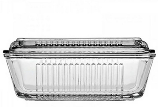 Pasabahce Dajar Butterdose, 17 cm x 10 cm Transparent