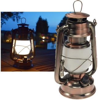 LED Camping Laterne "CT-CL Copper"ØxH 12x23,5cm, 4x AA, warmweiß, dimmbar