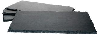 4x Schieferplatten 17x34 cm Tisch-Set Untersetzer Servierplatte Naturschiefer