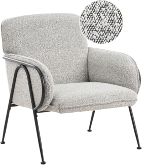 Sessel TRYSNES Stoff Schwarz Weiß