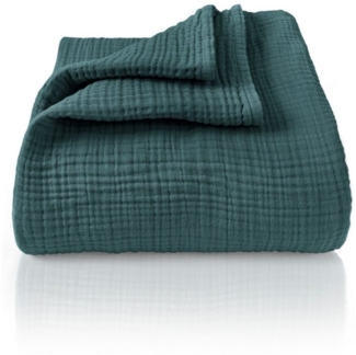Laynenburg Tagesdecke Musselin aus 100% Baumwolle – Baumwolldecke, Kuscheldecke, Wohndecke als Sommerdecke, Bett-Überwurf, Couch-Überwurf, Sofa-Decke