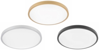 32 Watt LED Deckenleuchte IP54 für innen und Außen silber rund|400 x 60mm (B. x H.)|Warmweiß|2560 Lumen