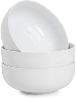 3er Set Porzellanschüssel Weiß 1100ml Nudelschüsseln Müslischalen