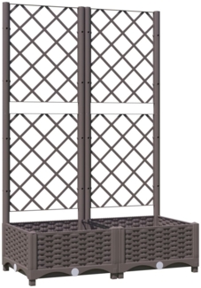 vidaXL Pflanzkübel mit Rankgitter Braun 80x40x121,5 cm PP 318260