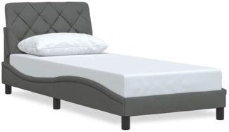 vidaXL Bettgestell ohne Matratze Dunkelgrau 80x200 cm Stoff 3310560