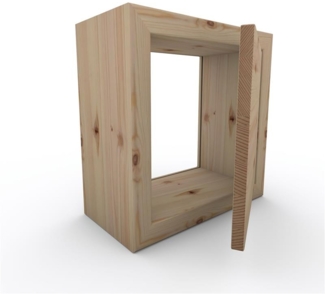 Nachttisch Nachtkommode Nachtkästchen ohne Rückwand ohne Zwischenboden ohne Füße mit Türe Zirbe