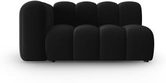 Micadoni Modulares Sofa Lupine 2-Sitzer Links Samtstoff Schwarz